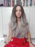 Peruka WIG ombre sombre brąz blond długa jakość cosplay