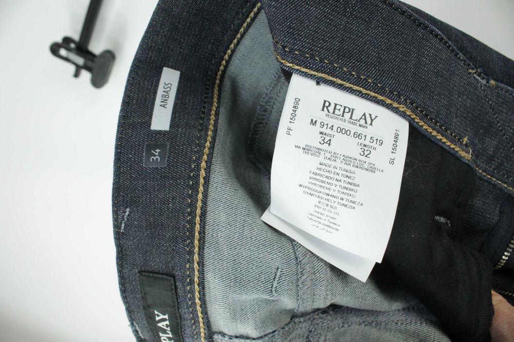 Круті брендові джинси Replay Anbass Hyperflex Stretch Розмір W32/L32