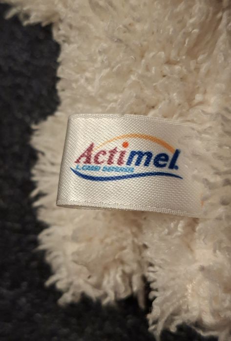 Zestaw maskotka i brelok śpiący miś polarny Actimel dla kolekcjonerów