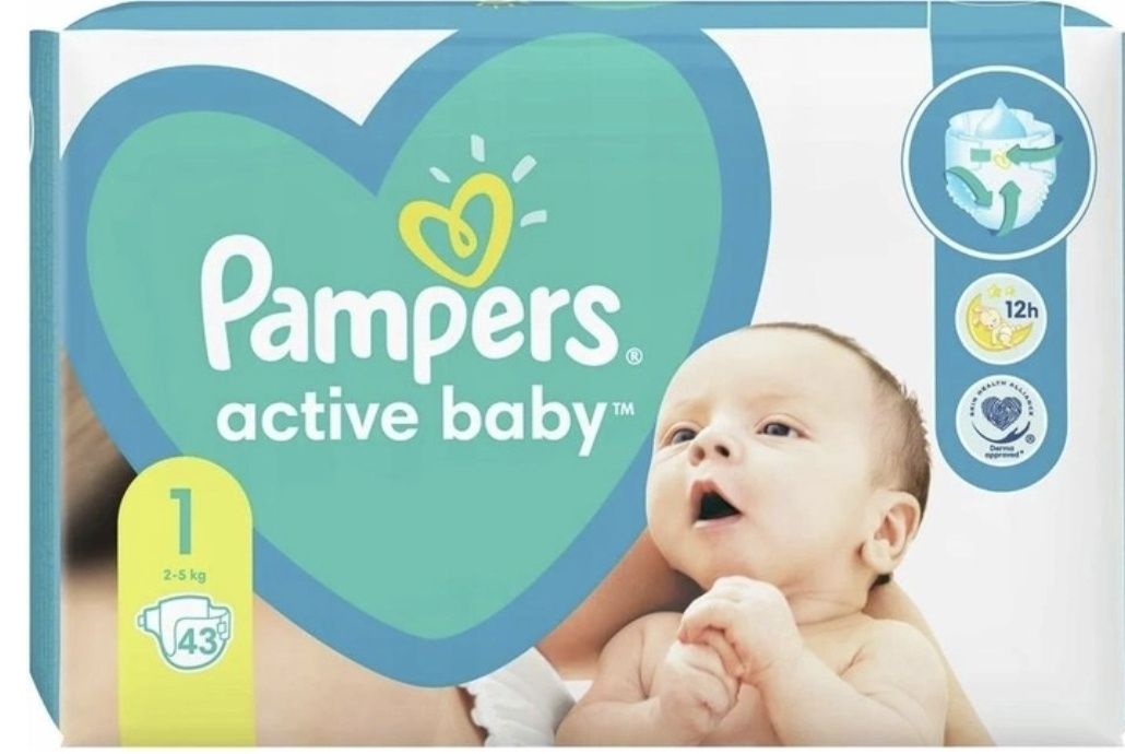 Pampers active baby, памперси 1