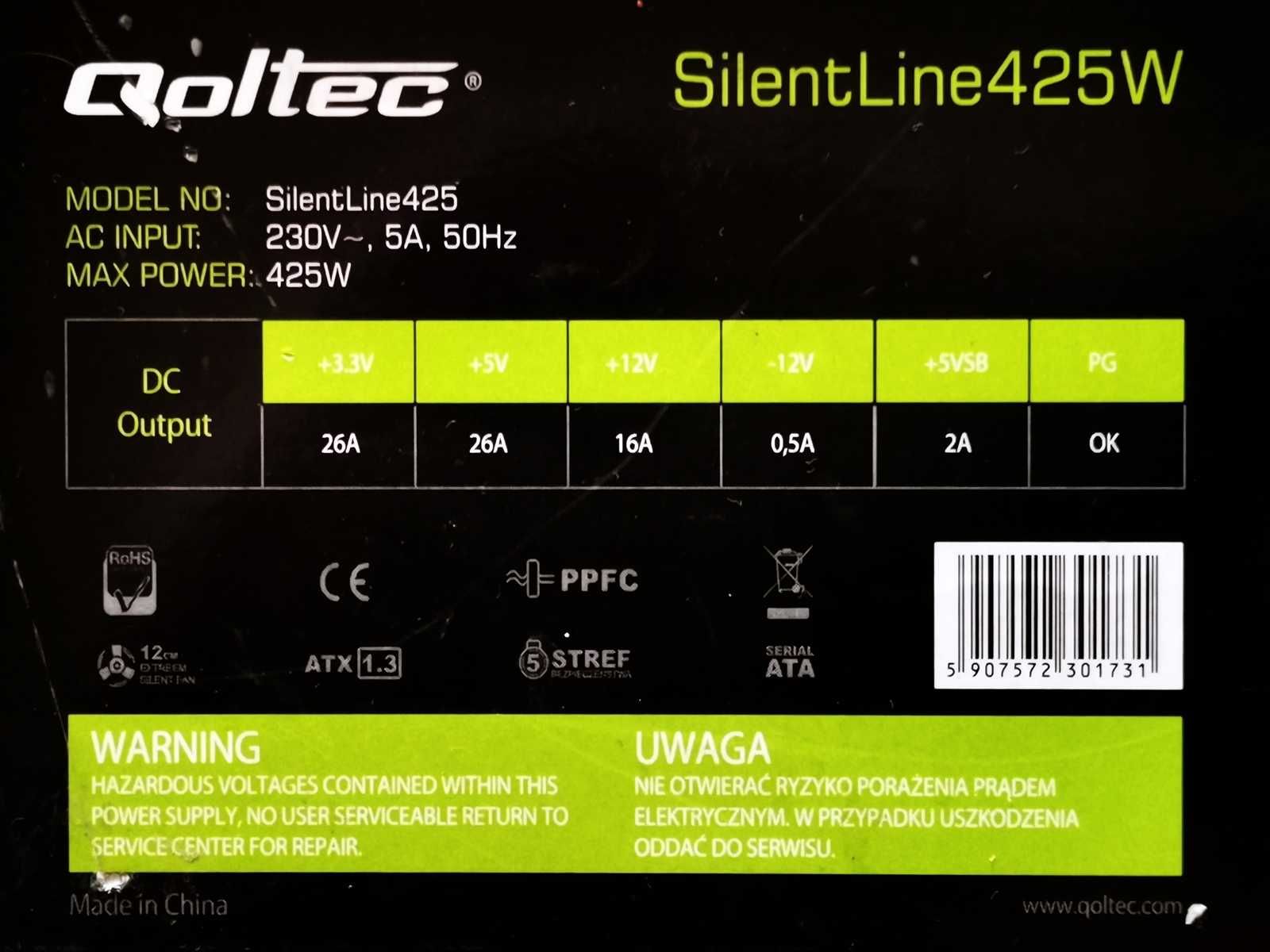 ZasiLacz 425W - QoLTec