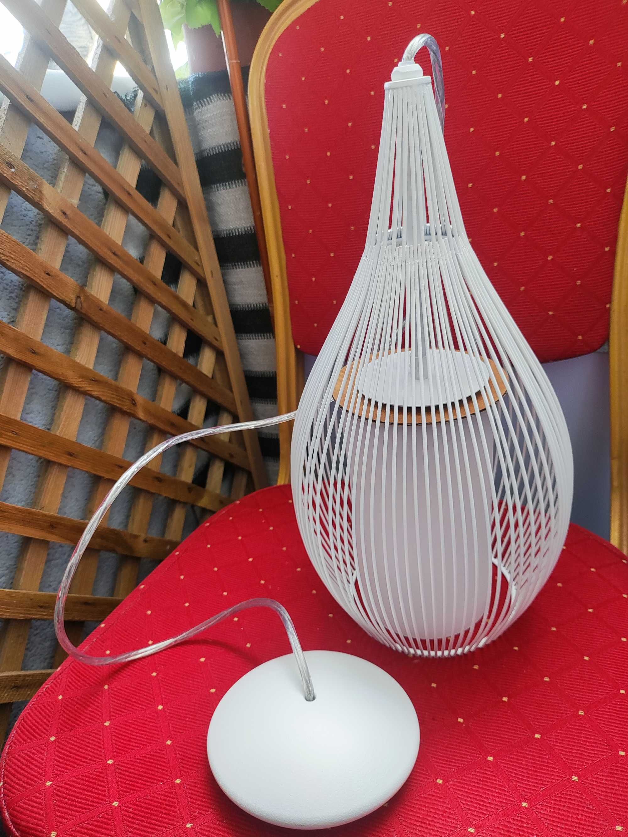 Lampa Biała wisząca metalowa żyrandol Eglo Razoni 92251 sufitowa sufit