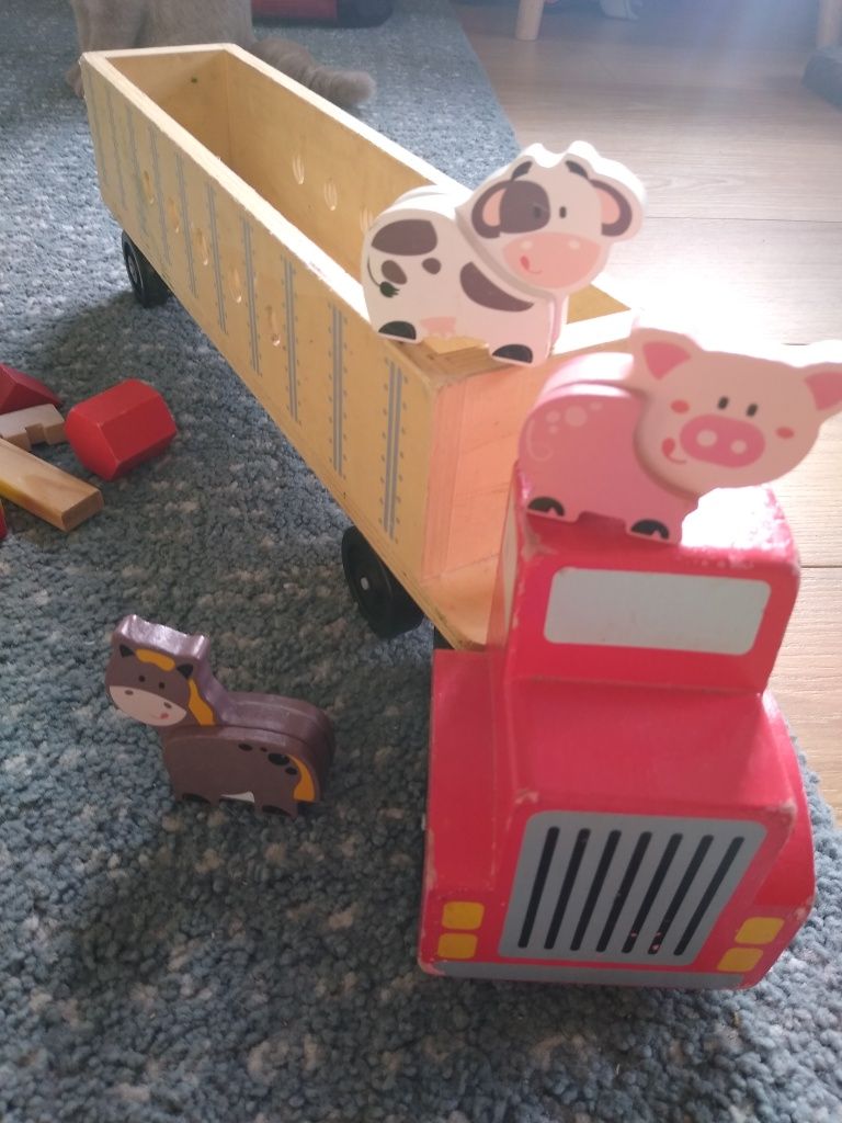 7 kg klocki drewniane zabawki cieżarowka drewniana Melissa & Doug