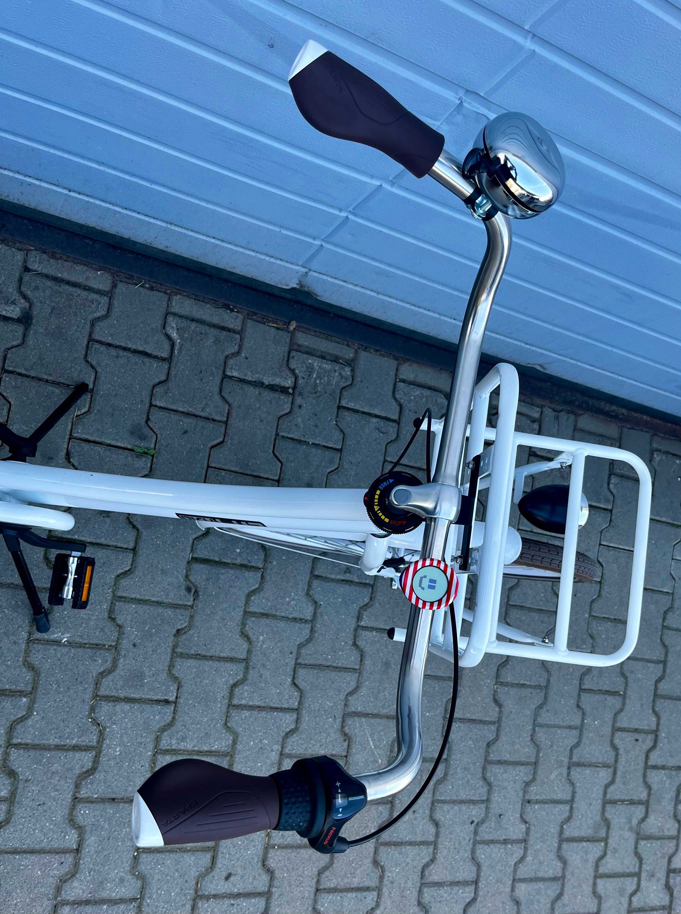 Rower miejski holenderski - Sparta Pick-Up Rozmiar 49 - biały jak NOWY