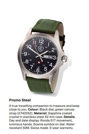 Relógio Scania Promo Steel
