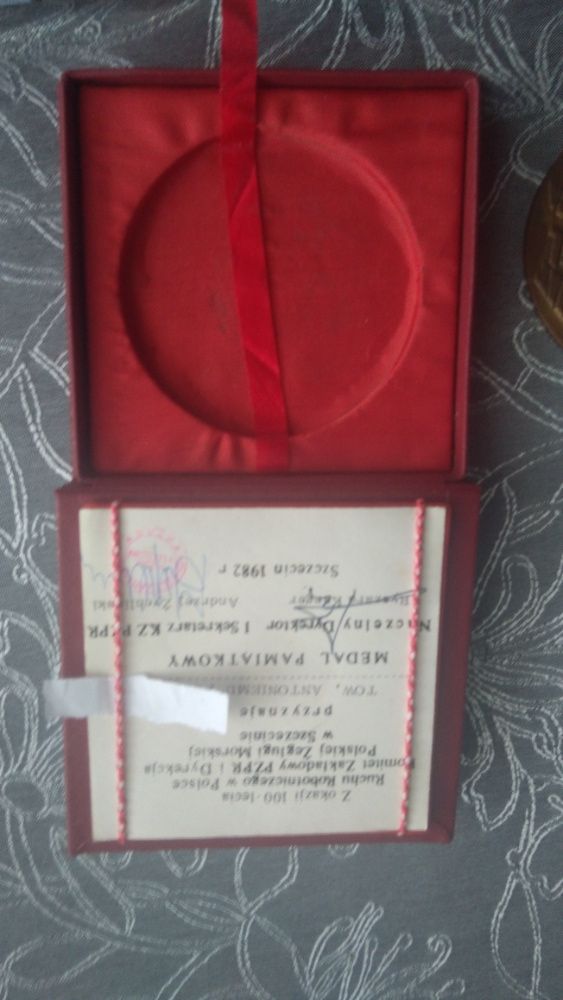 medal klipa prl pzpr PŻM Szczecin 1982