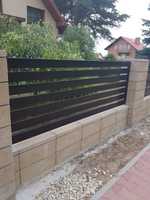 Ogrodzenie, przęsło ogrodzeniowe panelowe brama