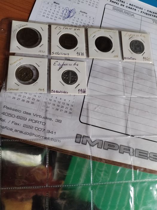 Moedas Espanha antigas