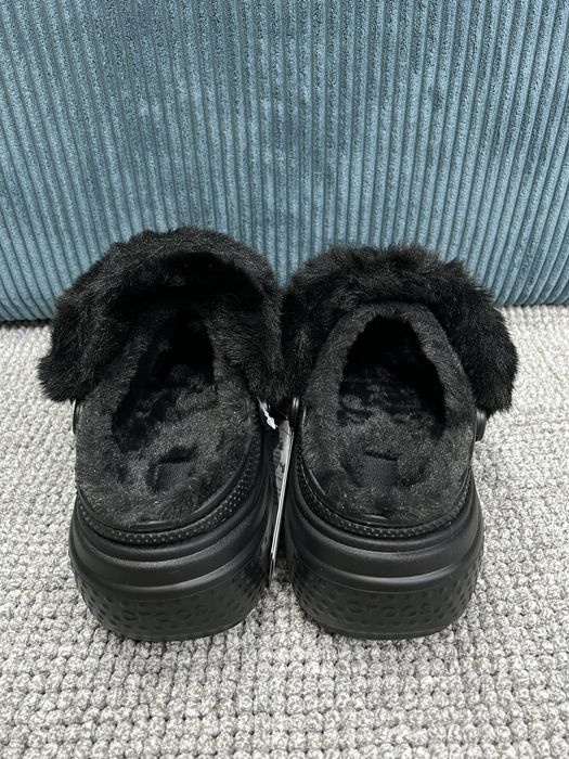 Klapki damskie Crocs Stomp Lined Clog r. 42-43 d. 11 NOWE Czarne