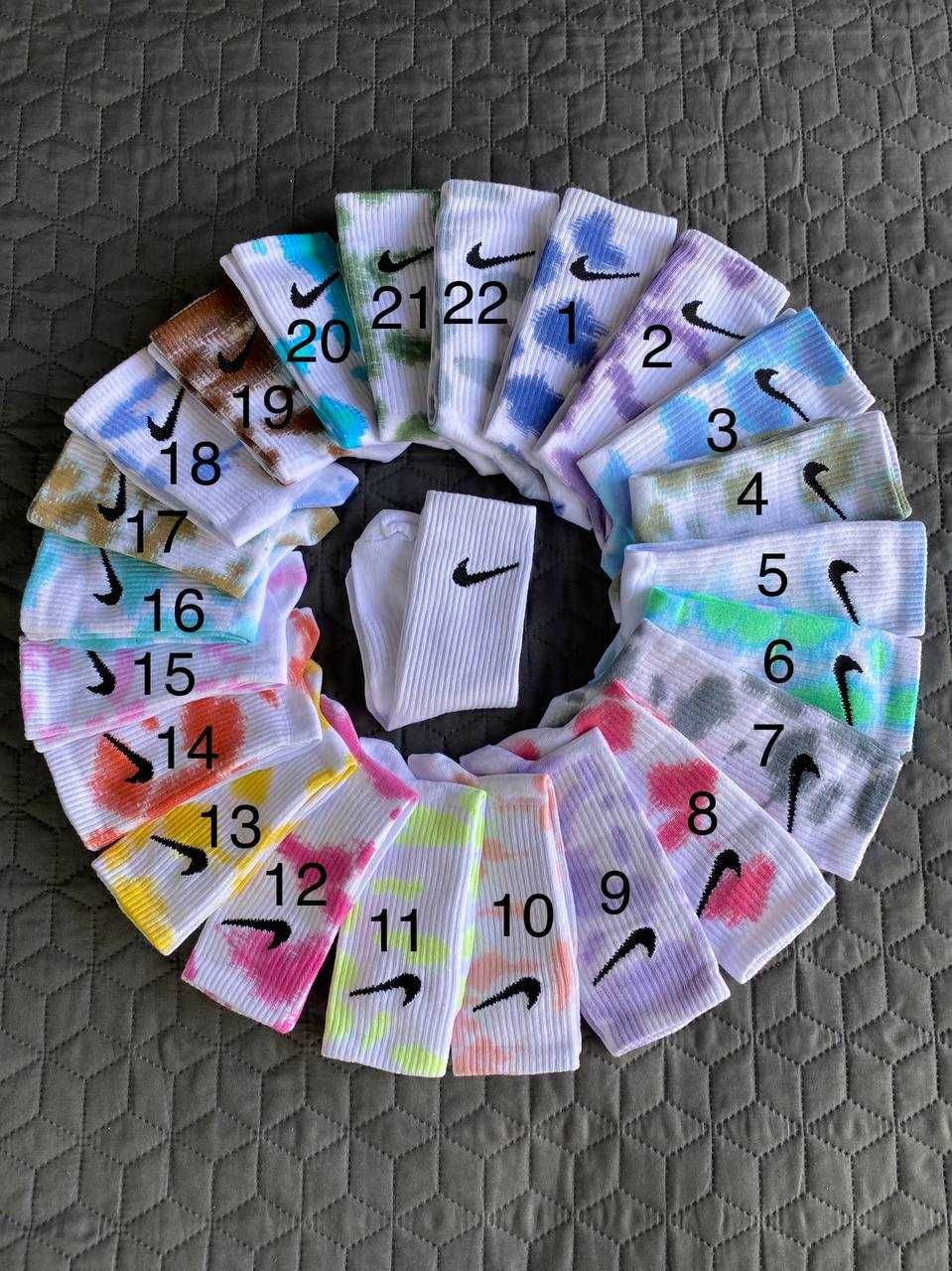 Подарункові набори шкарпеток Nike  Tie-dye Преміум| Носки Найк тай дай