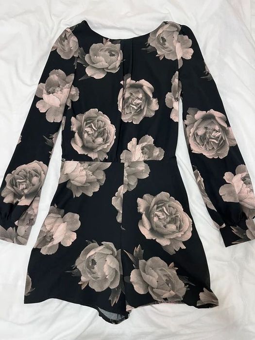 Kombinezon sukienka w róże S