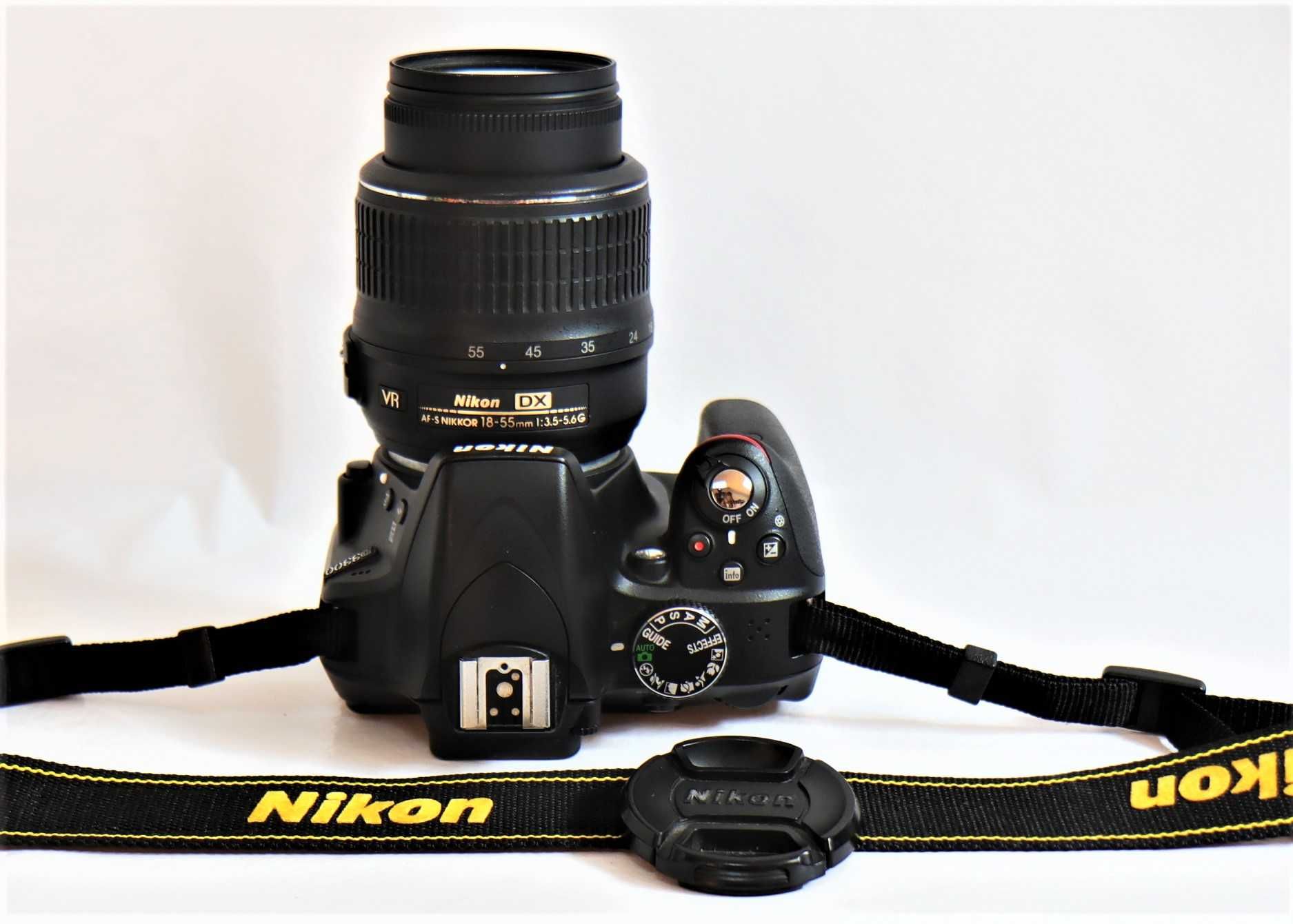 Nikon D3300 com lente Nikon 18-55mm máquina fotográfica digital reflex