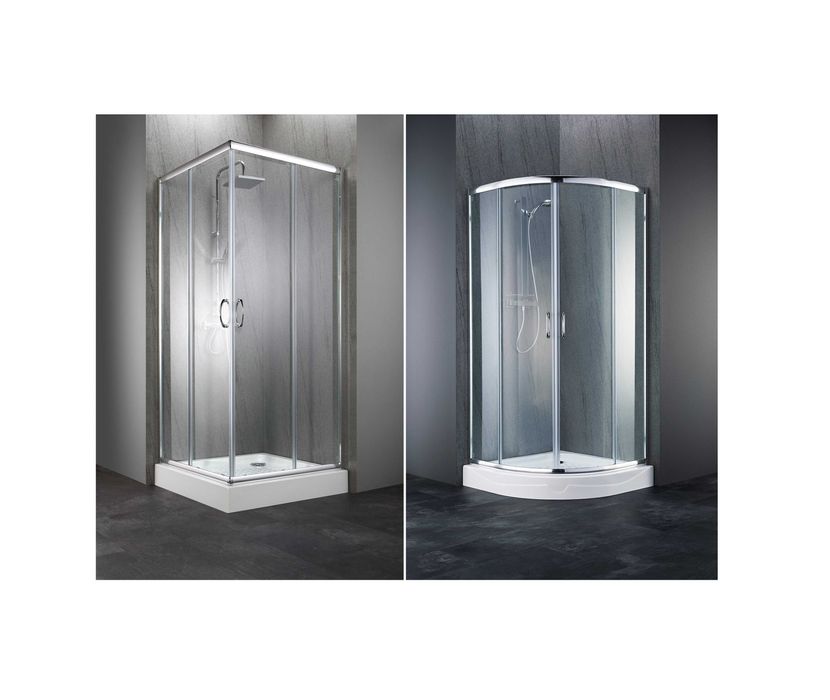 WYPRZEDAŻ KABIN PRYSZNICOWYCH 80x80 90x90 półokrągłe i kwadrat 7mm