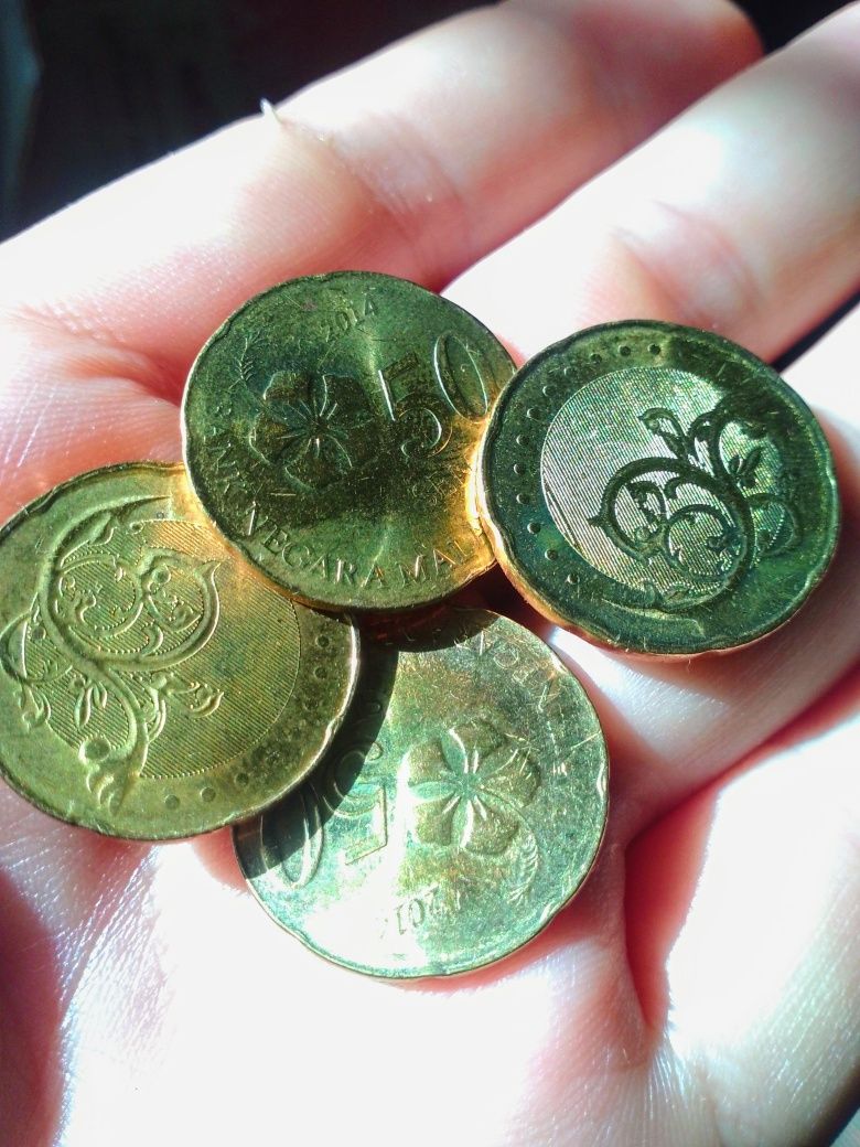 Медная монета 50 сен 2014