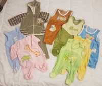 Ubranka ciuszki rozmiar 56-74 zestaw ubrań dziecka dziecięcy