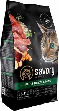 Сухой корм для капризных кошек Savory 8 кг (индейка и утка) Срок11.24