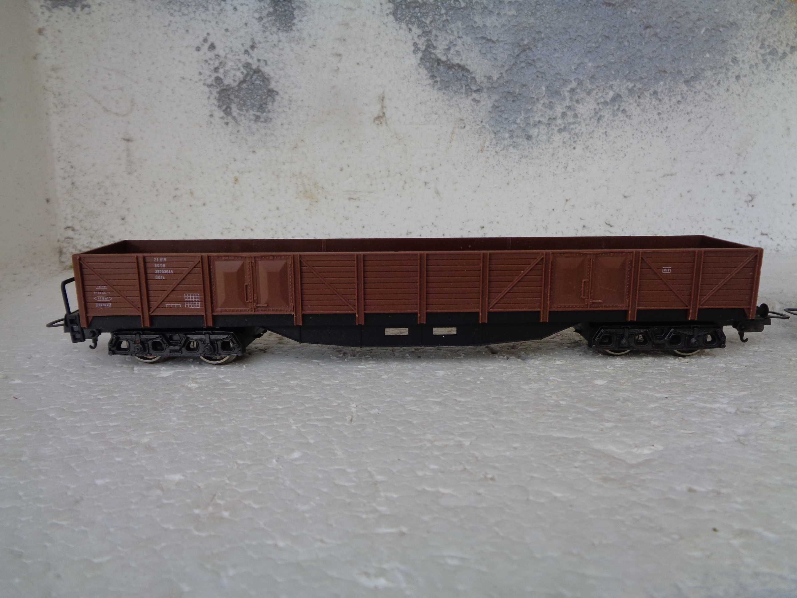 1:87 LIMA  2 vagões compridos caixa aberta da DB comboio