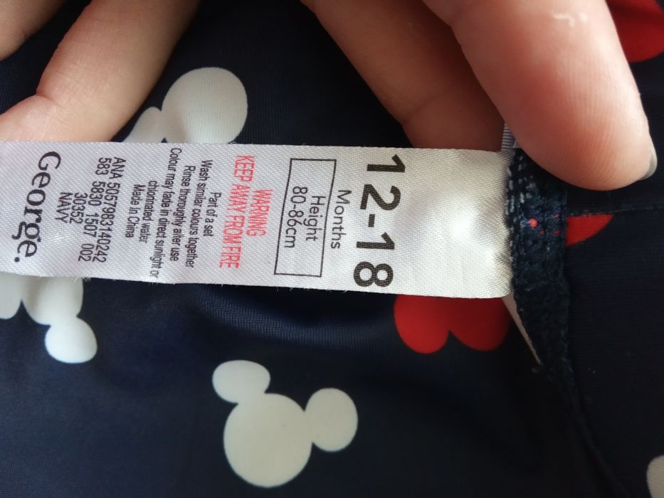 Strój do pływania dla dziecka Myszka Miki 12-18 miesięcy