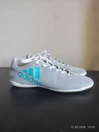 Adidas X - Buty piłkarskie na halę   halówki (szaro-niebieskie) *  41