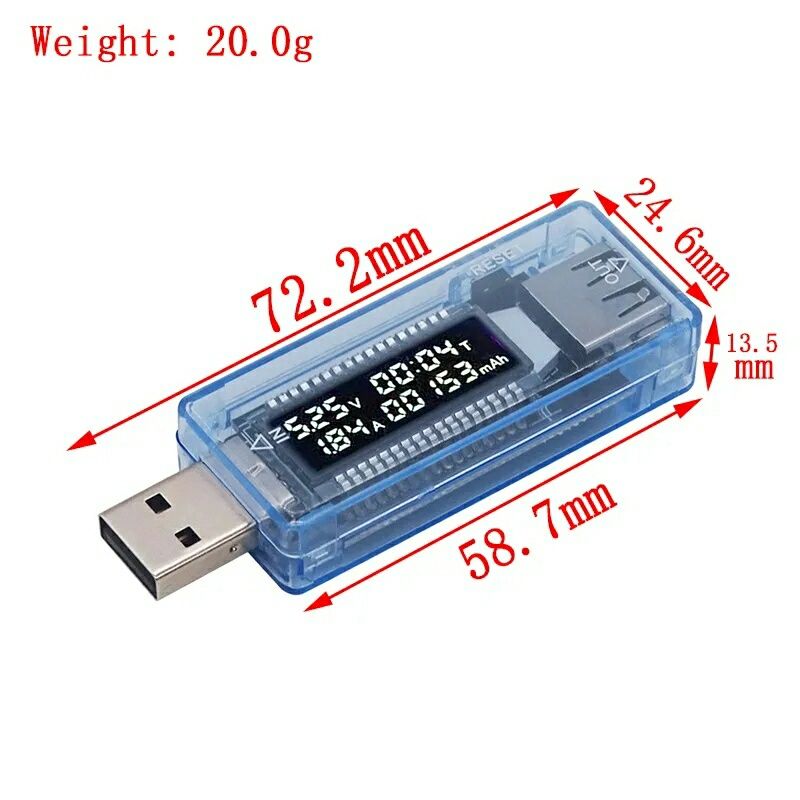 USB Тестер Keweisi KWS-V20 вольтметр амперметр измеритель ёмкости