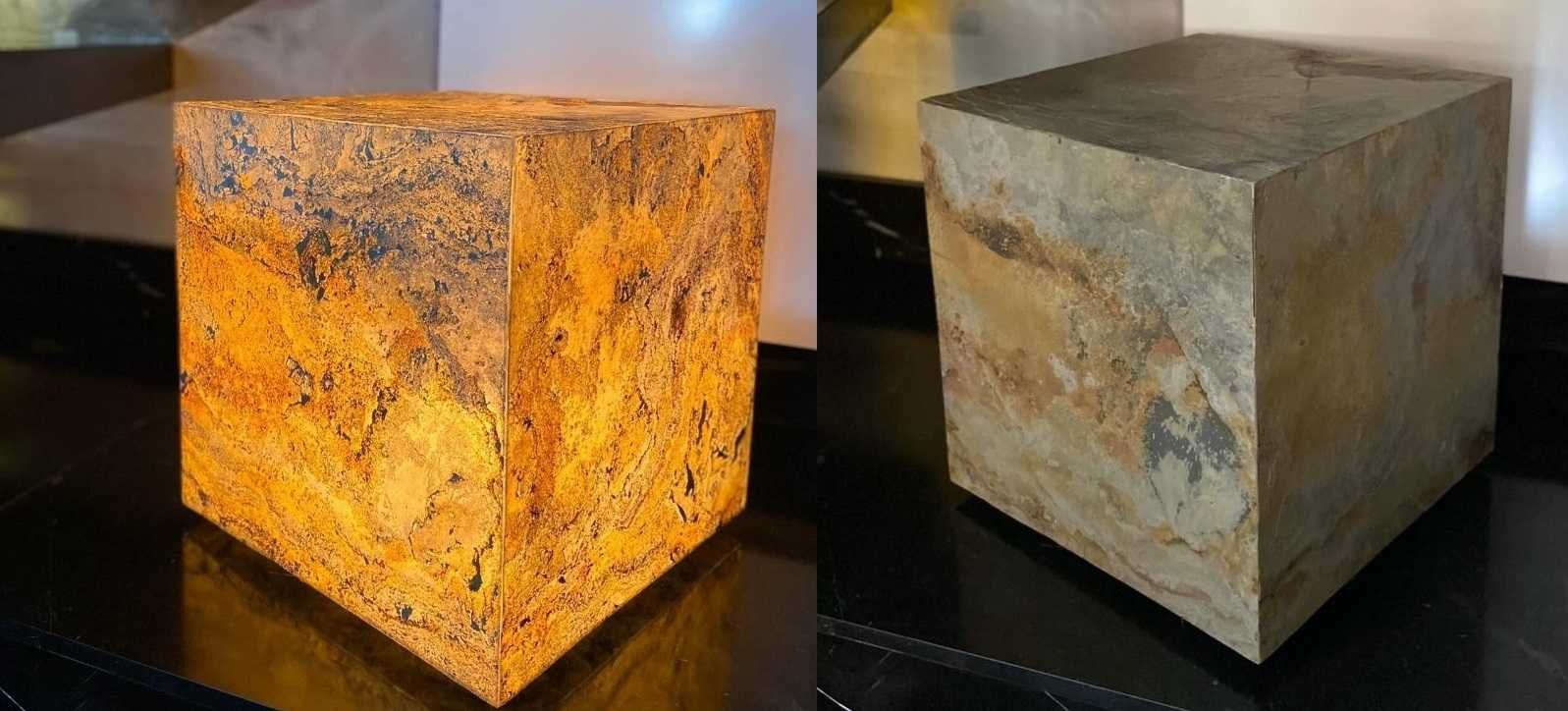 naturalny KAMIEŃ żywica transparentna LAMPA ściana TV efektowny LUXURY