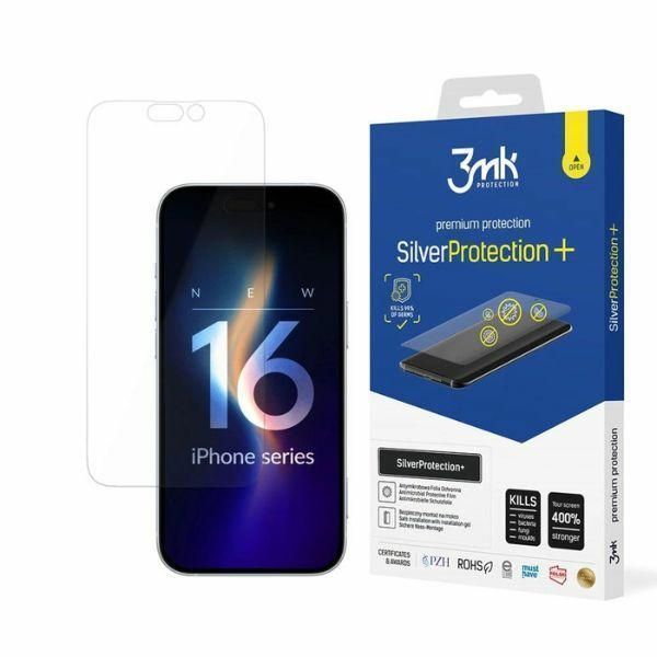 16 6.1" Mokro 3Mk Iphone Montowana Silverprotect+ Foliaantymikrobowa