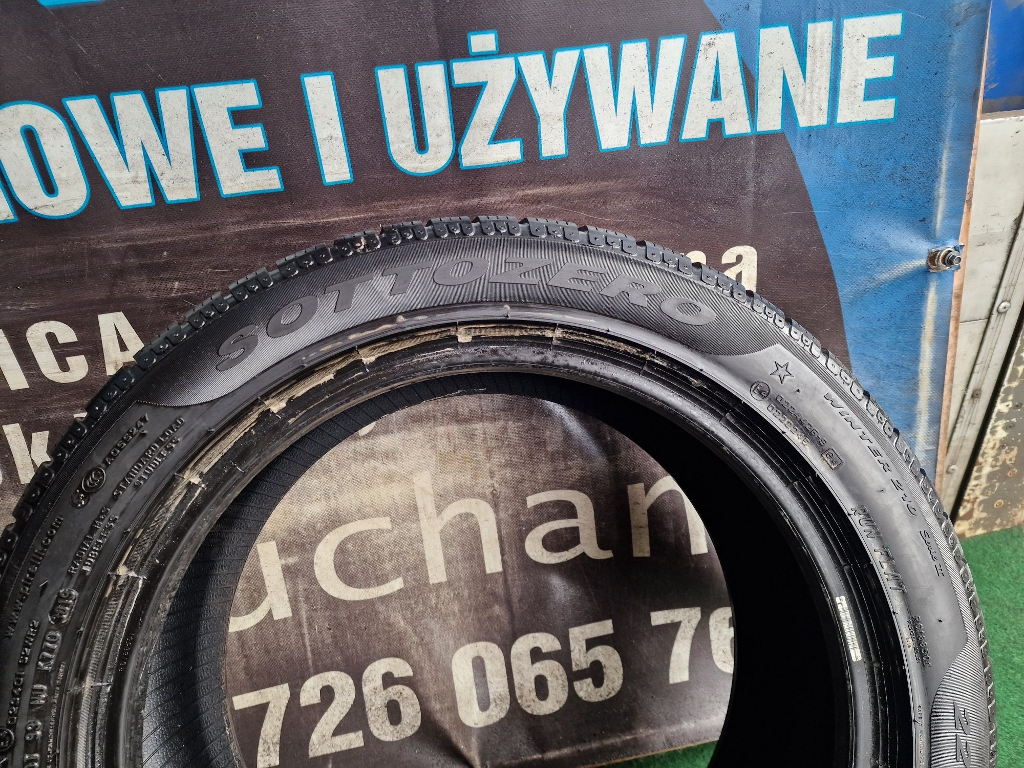 Opony zimowe 225/50/17 Pirelli Ranflat Para 7mm