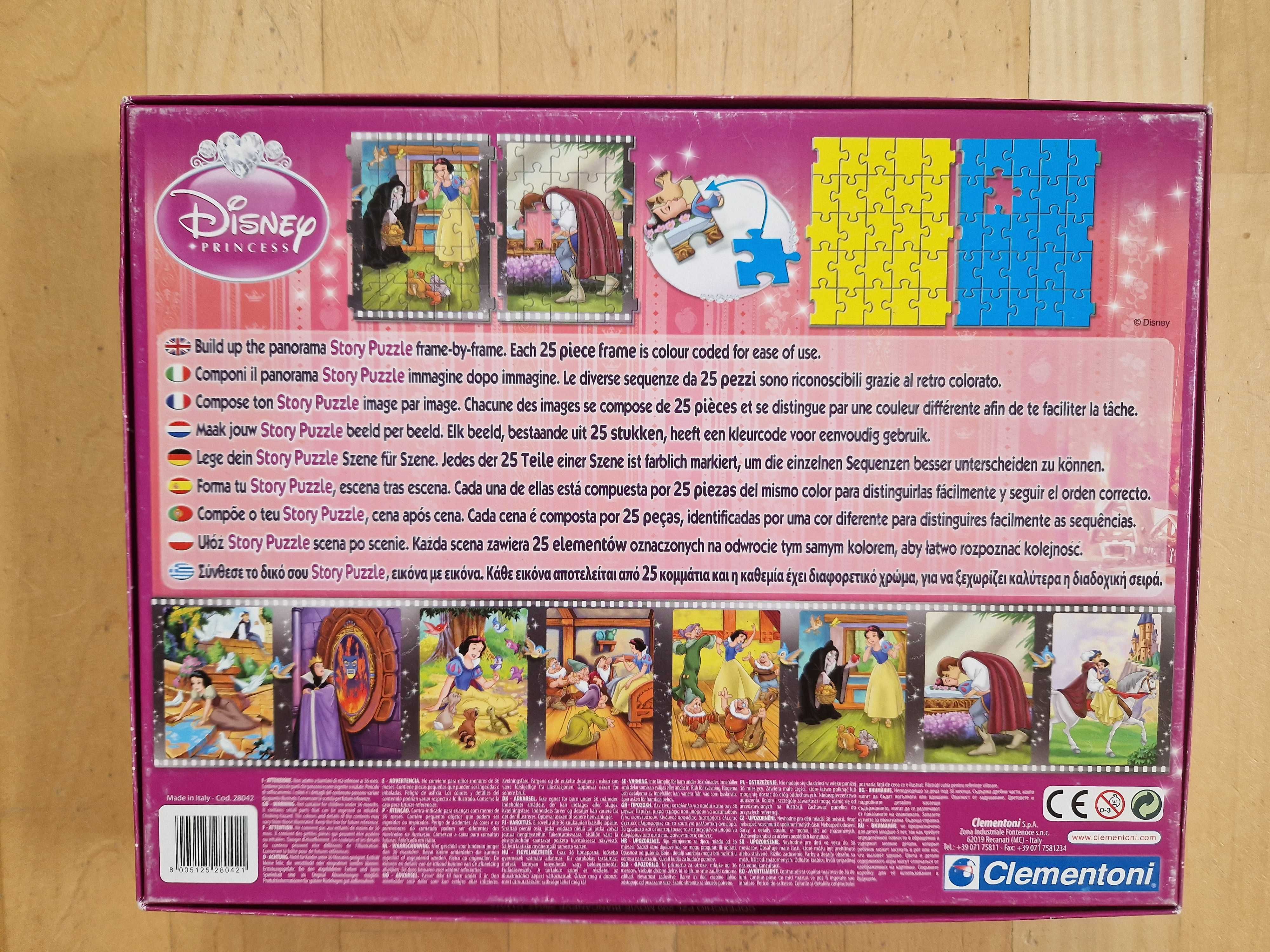 Clementoni Królewna Śnieżka story puzzle 8 x 25 cm   4+