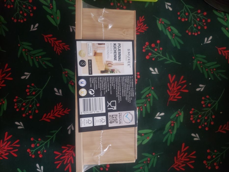 Pojemniki kuchenne 3szt. bambusowe