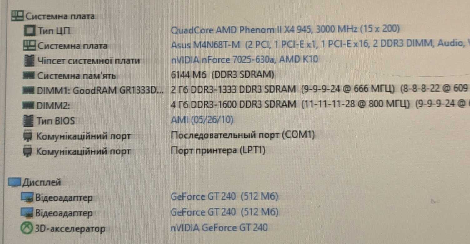 Системний блок на AMD Phenom ll x4 945