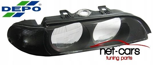Szkła Klosze lampy reflektora BMW E39 96-00 XENON HB4 Czarne
