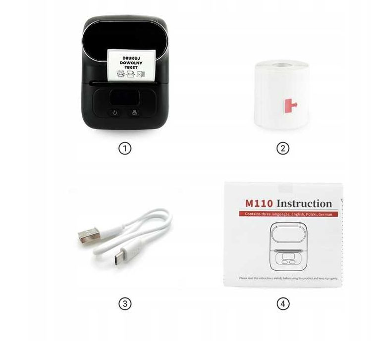 Phomemo Drukarka Termiczna Samoprzylepnych Etykiet Naklejek - OKAZJA