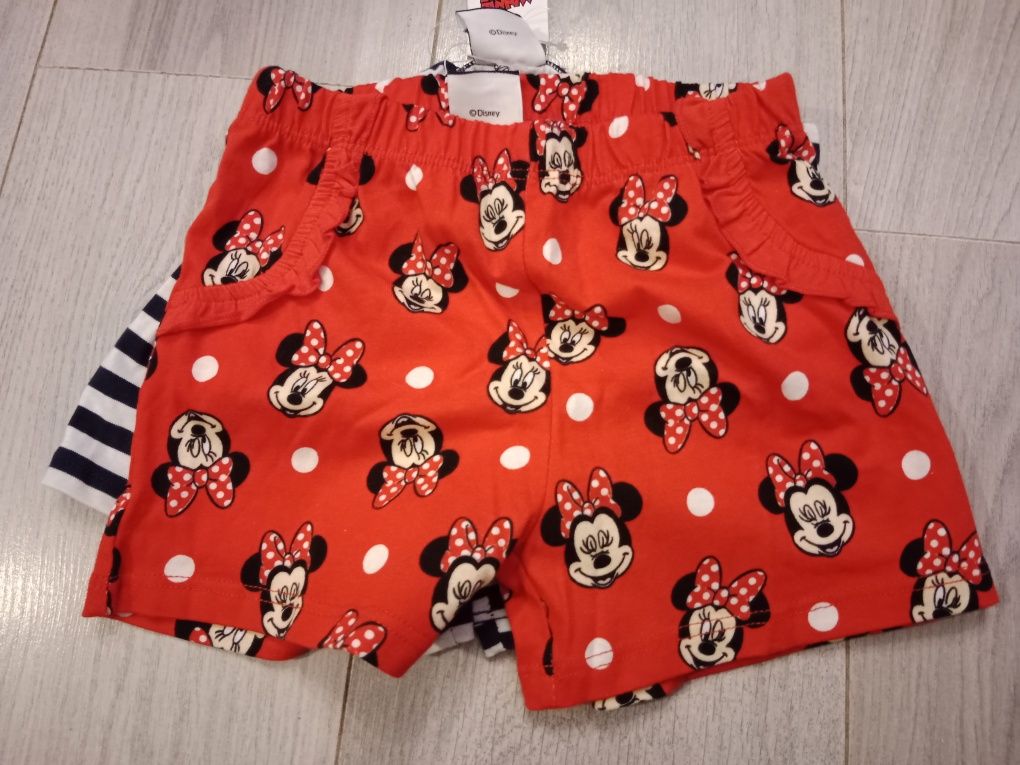 Krótkie spodenki komplet 2 sztuki z myszką Minnie mini 98/104 George