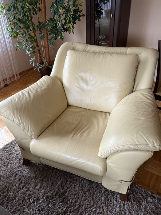 kanapy komplet skóra naturalna