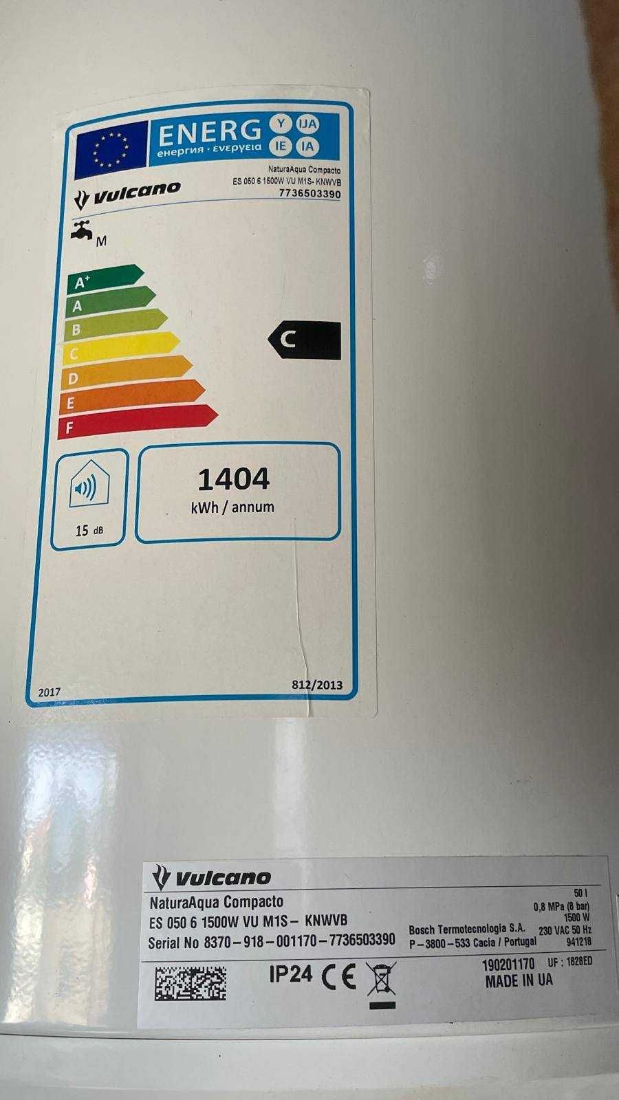TERMOACUMULADOR VULCANO - 50 lts - Com 1 ano de uso - como novo