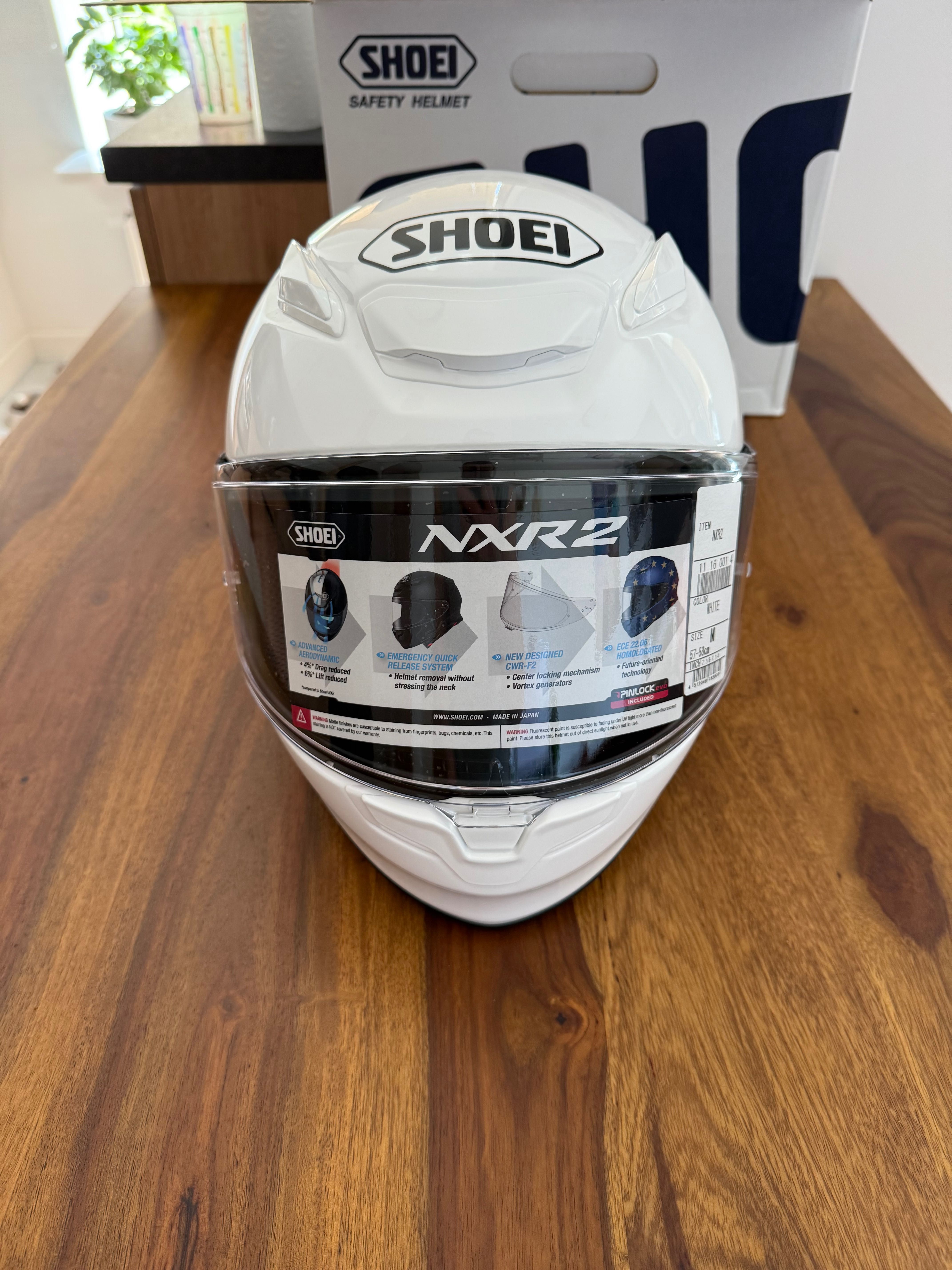 Nowy kask Shoei NXR 2 – Biały, rozmiar M – Odbiór tylko osobisty