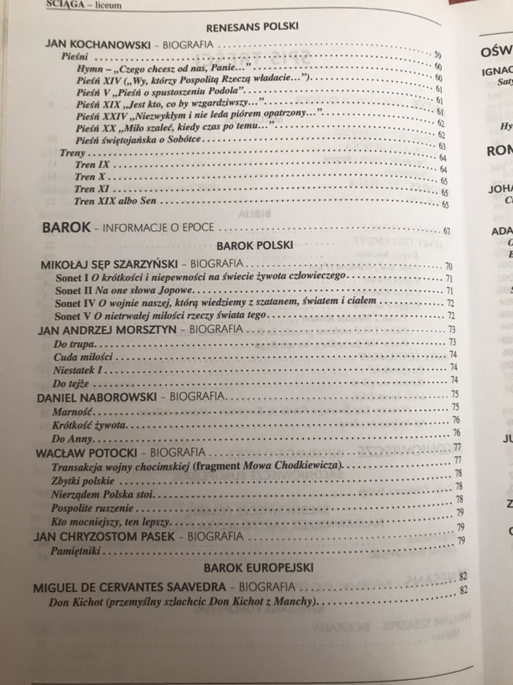 Ściąga greg lektury polski