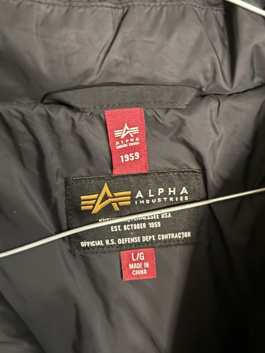 Пуховик бомбер Alpha Industries L