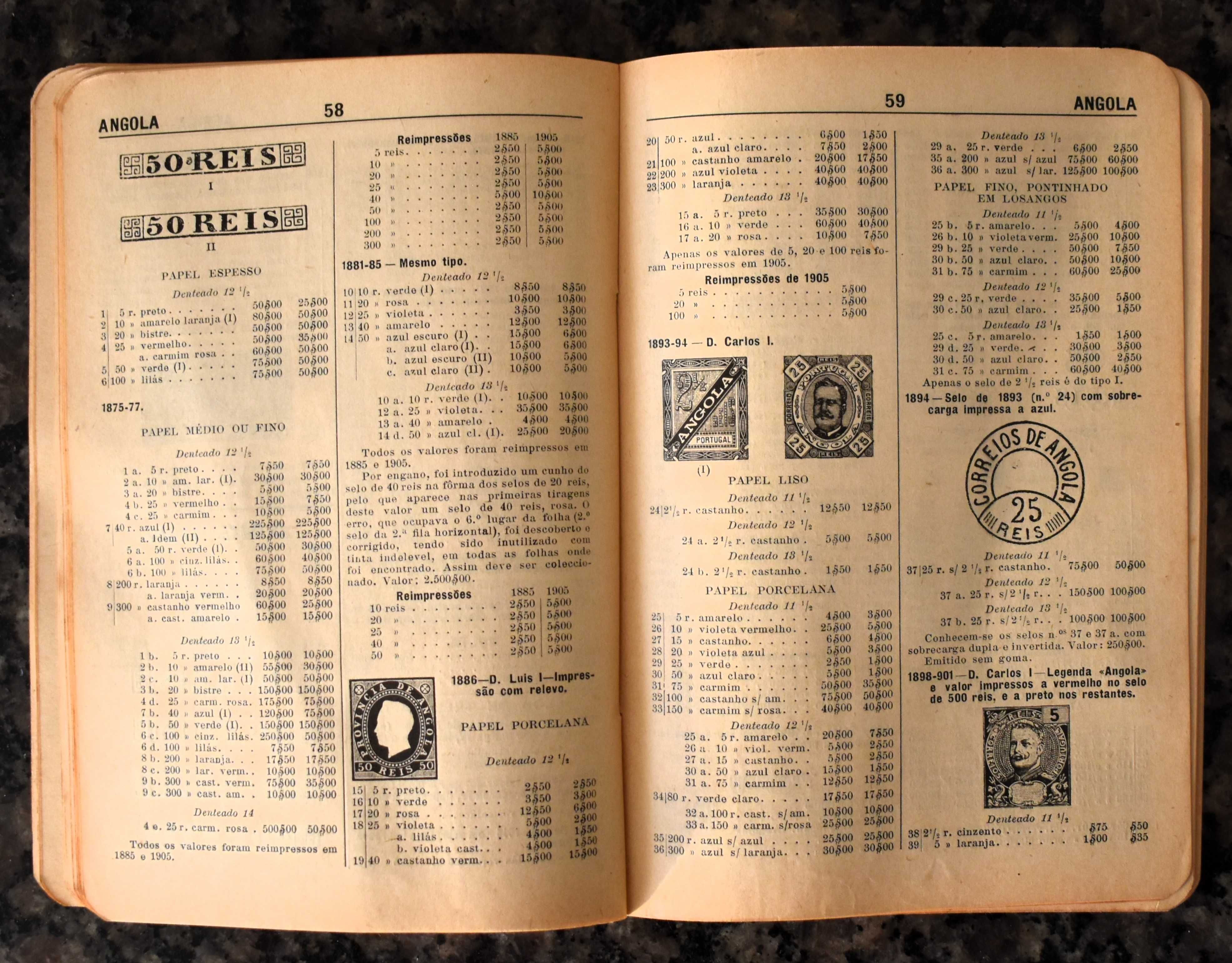 Catalogo de Selos Postais de Portugal e Colonias (vintage 1943)