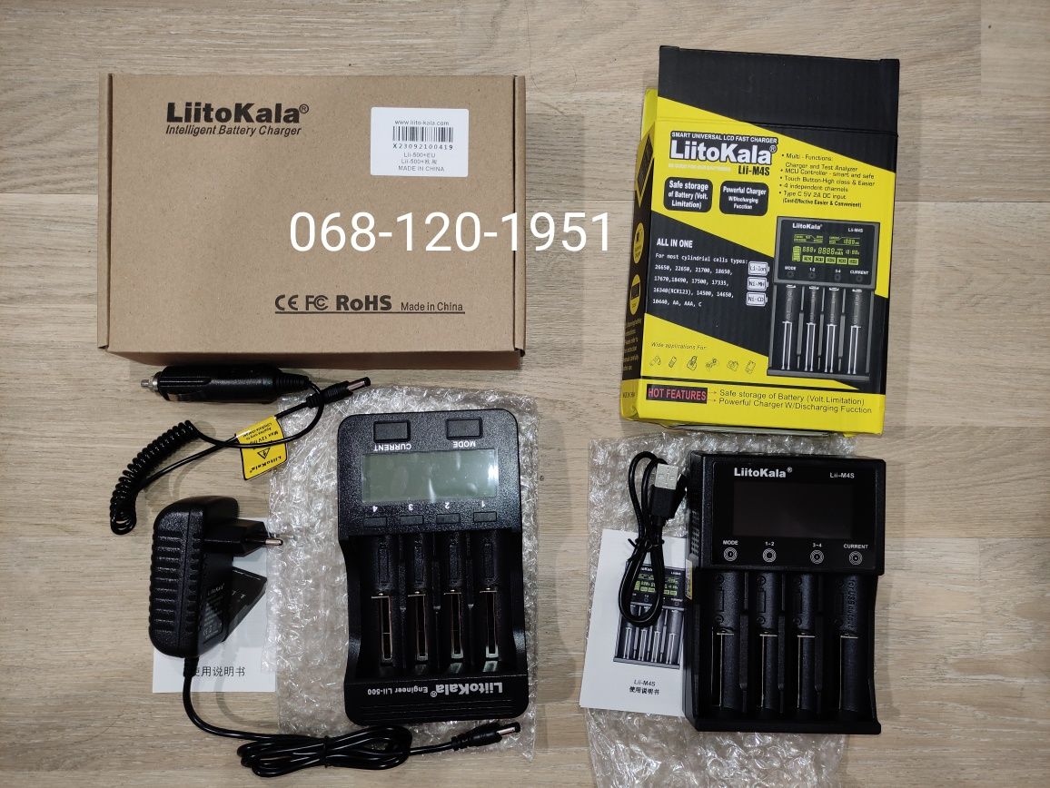 LiitoKala Lii-500 Lii-m4s Lii-CH2 ОРИГИНАЛ НОВЫЕ зарядное Li-Ion AA