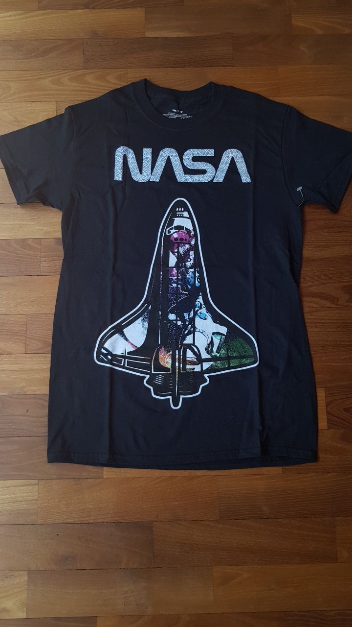 Bluzka T-shirt NASA męska r. S