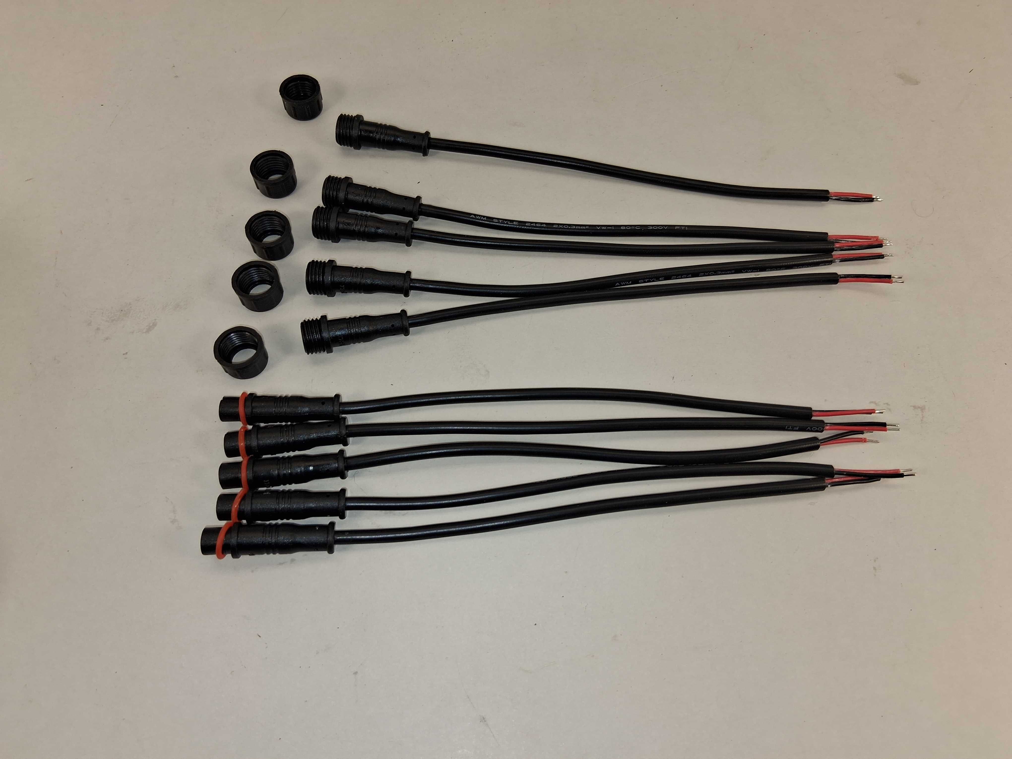 W190 Zestaw Złącz Hermetycznych 2 Pin IP67 Wodoszczelne