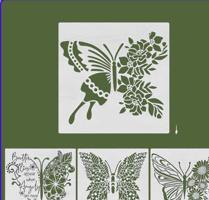 Zestaw 4szt Szablonów,  malarski, DIY, crapbookingu, tynk ozdobny