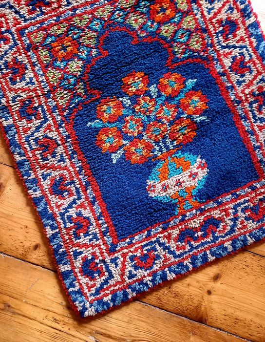 Kobierzec Dywanik Modlitewnik Kilim 100% Wełniany gruby ręcznie tkany