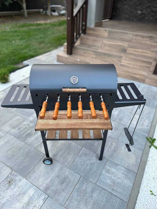 Компактний мангал-барбекю 4 мм з термометром