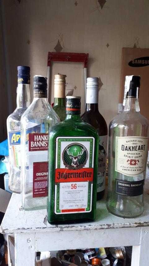 Пустая бутылка 1 литр Jack Daniel"s