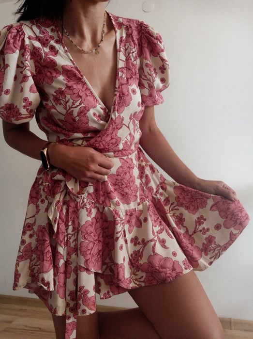 Sukienka laurella M Megan spring flowers letnia zwiewna