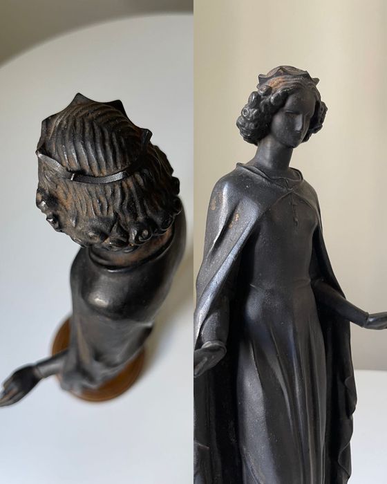 Święta Barbara, patronka górników, figura sakralna, brąz  40cm