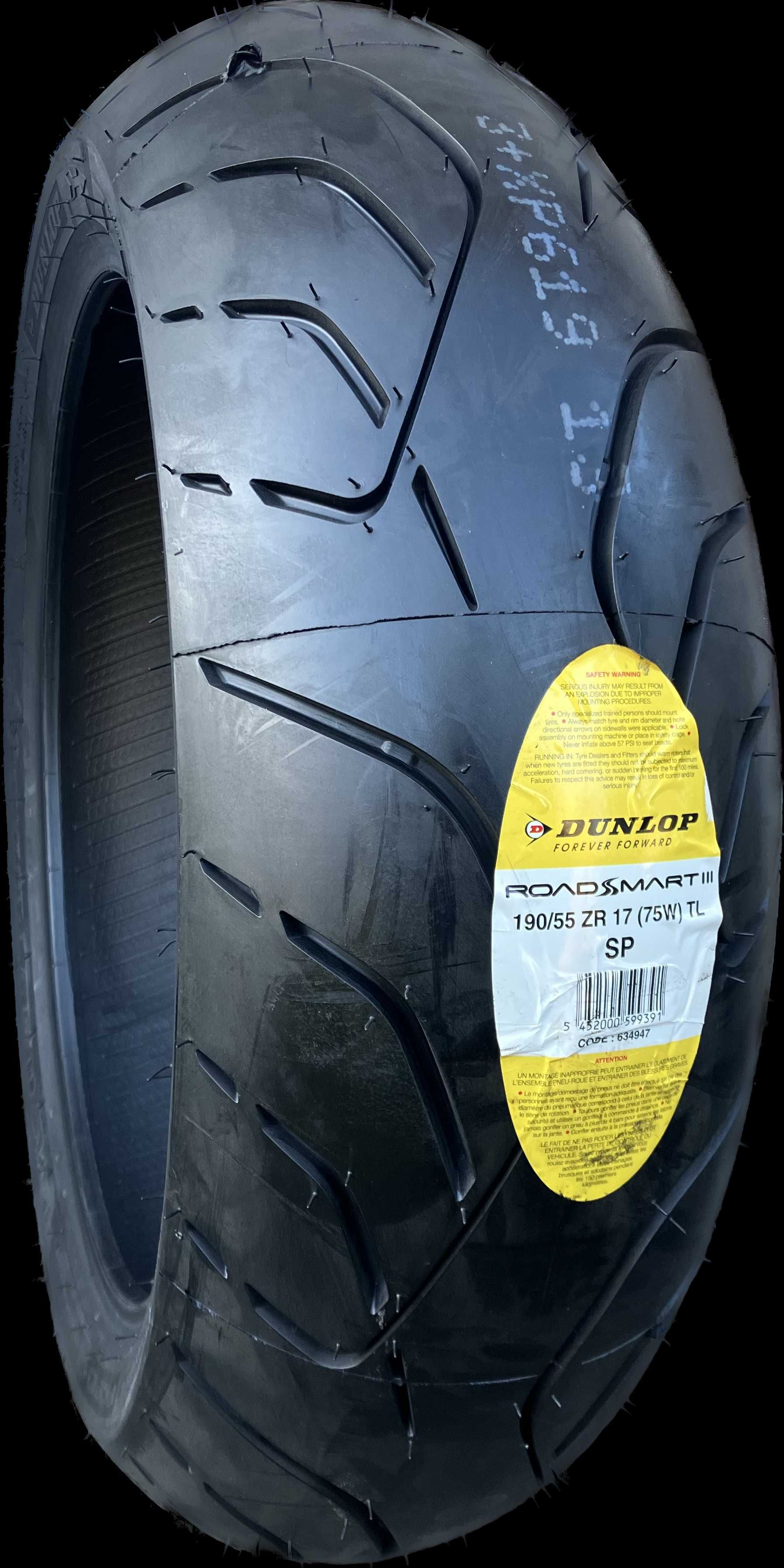 190/55ZR17 Dunlop (75W) TL SPORTMAX ROADSMART III SP 2018