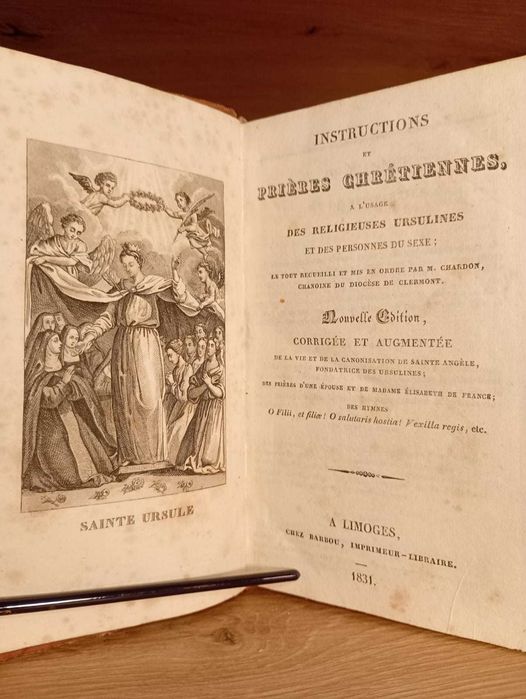 Stara Książka 1831 Modlitewnik do Użytku Urszulanek - Łacina